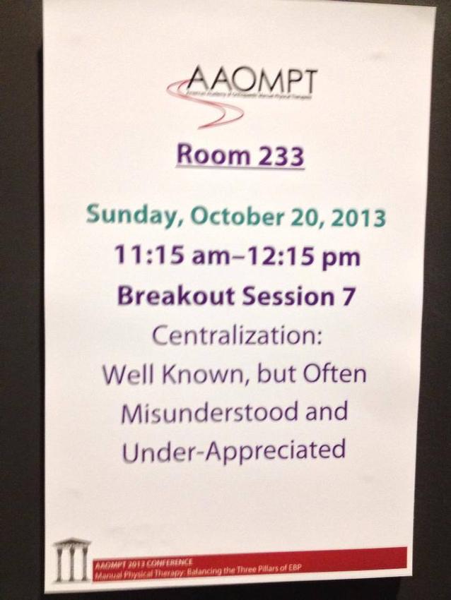 2013 AAOMPT - Robin McKenzie Institute Canada